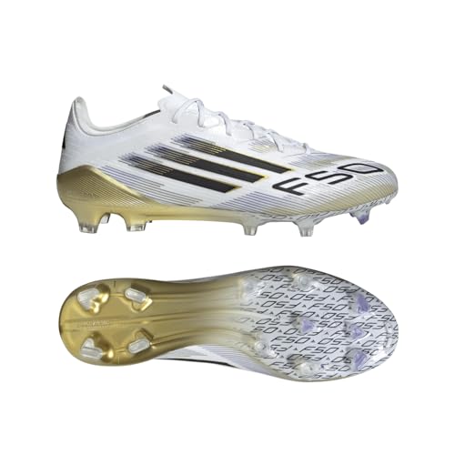 Adidas Performance F50 Elite FG Coral Blaze Homme, Blanc/noir/doré, 46 EU