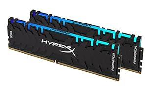 HyperX Predator DDR4 RGB 16GB 2933MHz CL15 DIMM(Kit of 2) XMP RAM Memory with Infrared Sync Technology Memory - Black (HX429C15PB3AK2/16)