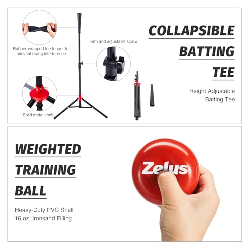 ZELUS 7x7ft Baseball Net, Baseball Softball Practice Net with Tee, Baseballs and Carry Bag for Batting Hitting and Pitching - Image 5