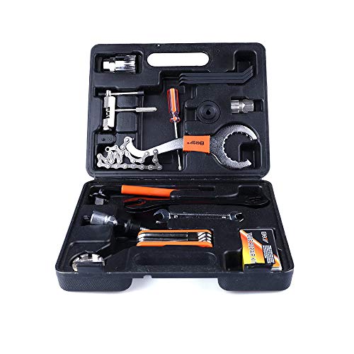 boy Mechanic Tool Kit Bike Repair Tool 26 Pcs Bicycle Tool Ebike Maintenance Tool Wrench Chain Removal Tool Sprocket Remover Chain Breaker Splitter Tire Spoon