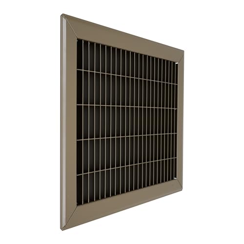 Fits 10x12 and 12x10 Duct Opening | Return Air Floor Grille by Handua | Walkable Vent Cover Grill for Floor | Brown | Heavy Duty Fixed Blades | Outer Dimensions: 11.75"W X 13.75"H by Handua - Used condition - Image 5