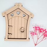 Wichteltür natürliches Holz, unbehandelte Zwergentür, selbst bemalen Gnome Tür, Feen Tür für Kinderzimmer Deko, Bastelvorlage, Kreativ (Tür 1)