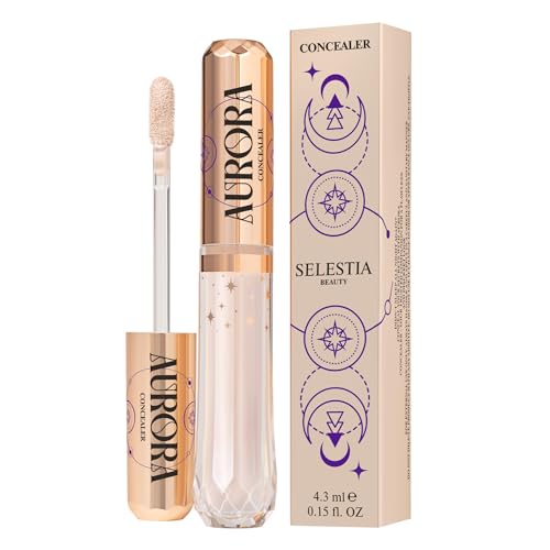 SELESTIA BEAUTY Under Eye Concealer for Dark Circles – Blendable & Long-Lasting Makeup ?oncealer – Seamless Finish – 0.15 Fl Oz (Vanilla)