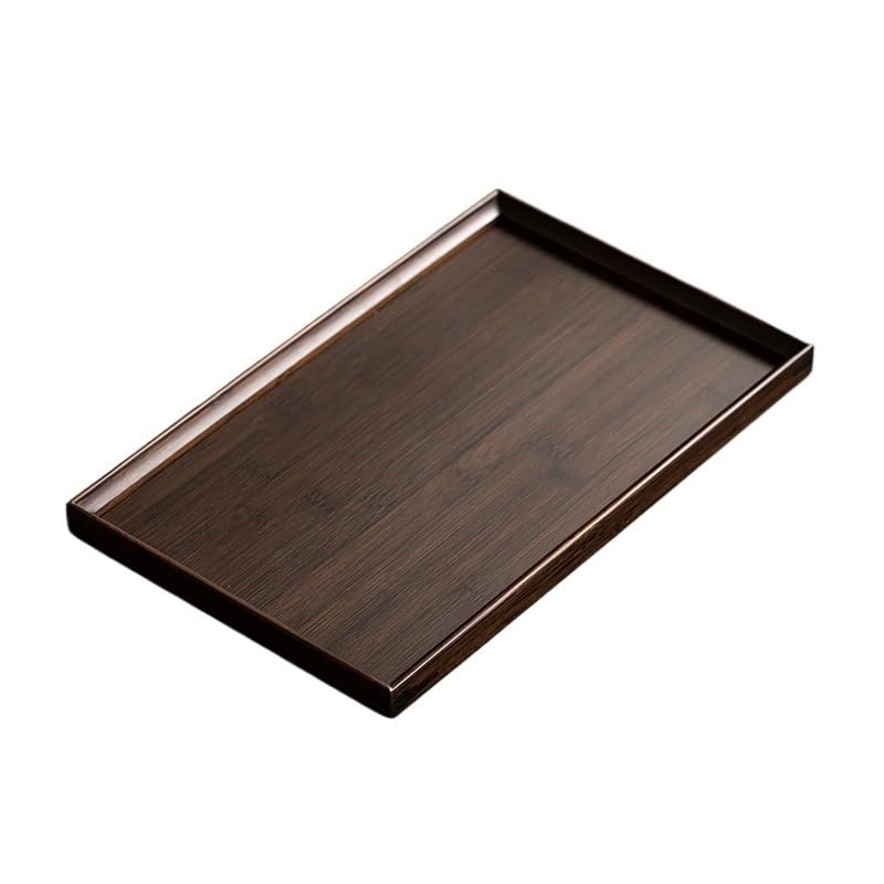 Plateau de Service Plateau à thé Plateau en Bois Plateau à thé Japonais Grand et Petit Service à thé Plateau de Rangement rétro Plateau à thé for Une Personne Plateau de Table Basse(L)