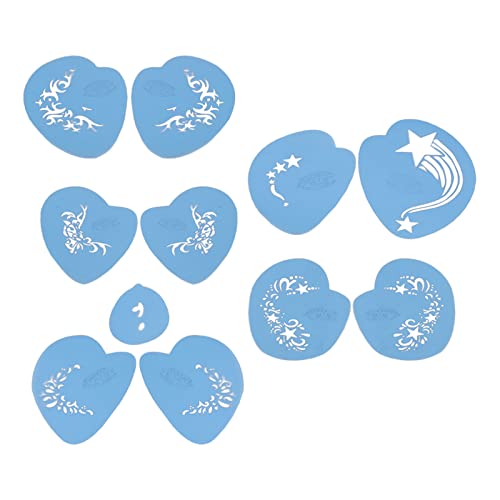 5pcs Face Painting Template, Face Paint Stencils, Reusable Makeup Temporary Tattoos Body Painting Template for Halloween for Party Cosplay
