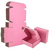 AIYUNNI 25 Pack Small Shipping Boxes Pink Corrugated Cardboard Box 7x5x2 inches，Corrugated Box for Packaging Small Business,Mailing Packing Literature Mailer,Shipping Gift Boxes