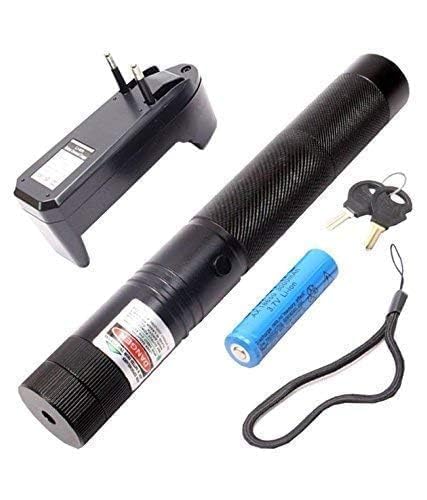 Image of Powerful Green Laser Pointer 1000mW Aluminium Rechargeable Laser Light Pen with Adjustable Focus Long Range Beam Flashlight for Kids Pets Astronomy Outdoor Use