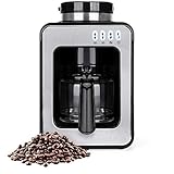 Best Choice Products 600W 4-Cup Automatic Kitchen Coffee Maker for Whole Beans or Ground Coffee w/Built-In Grinder, 2 Intensity Levels, Glass Pot, Auto Drip, Warm Plate, Scoop, Brush