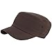 RaOn A155 New Cotton Pre-Curved Simple Hole Design Club Army Cap Cadet Military Hat (Black)