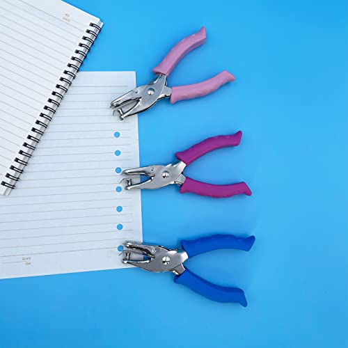 Single Hole Punch 1/4” Paper Hole Puncher for Crafts, One Hole Puncher with Blue Soft Grip Handle for Kids and Adults, Handheld Circle Punch for Paper Crafts in Home, Office, Classroom - Image 7