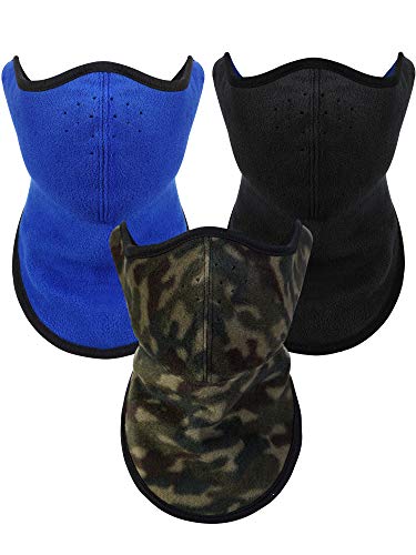 3 Pieces Winter Face Mask Half Face Mask Balaclava Windproof Ski Mask Neck Gaiter (Black, Blue, Camouflage) 3 Pieces Winter Face Mask Half Face Mask Balaclava Windproof Ski Mask Neck Gaiter (Black, Blue, Camouflage)