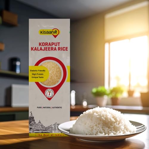 Image of KisaanSay Koraput Kalajeera Rice 2KG | Diabetic Friendly | Low GI I Low Sugar I Non GMO I Tribal Grown I Aromatic I Tasty