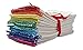1 Ply 11x12 Inches Natural Unbleached Cotton Birdseye Paperless Towels Set of 10 Rainbow Edges- Proudly Made in the USA!