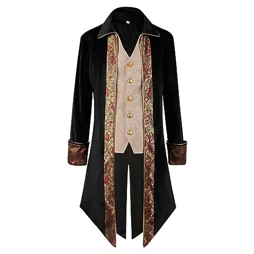 Veste steampunk médiévale rétro gothique pour cosplay de carnaval