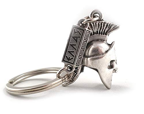 IconsGr Porte-clés antique Roi Spartan Leonidas Casque de bataille 300 Porte-clés 2