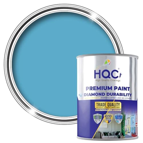 HQC Barn Paint 5L | Garden and Furniture Wood Paint | Outdoor Quick-Drying Protection for Garden Fence | Pale Blue
