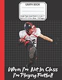  Graph Paper Notebook for Students, New Math/Science Quad Ruled 4x4 per1\" Football Cover Lge Composition Notebook: School Grid Paper Notebook Math ... or Gift 8.5 x 11\"/21.6 x 28cm,110pages