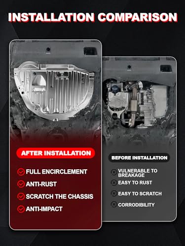 Image of Upgraded Aluminum Engine Splash Shield for 2017-2022 CRV 74112TLAA01 | Heavy Duty Metal Skid Plate Under Cover, Anti-Sagging Oil Pan Protection Undertray, with Hardware Replaces# 74112-TLA-A01