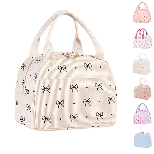 Binoster Lunch Bags for Women Insulated Cooler Lunch Bag Adults Kids Packed Lunch Box Tote Bag Cute Girls Ladies Lunch Bags for Work School Picnic Travel Beach Gifts for Women Her Wife Preppy Stuff