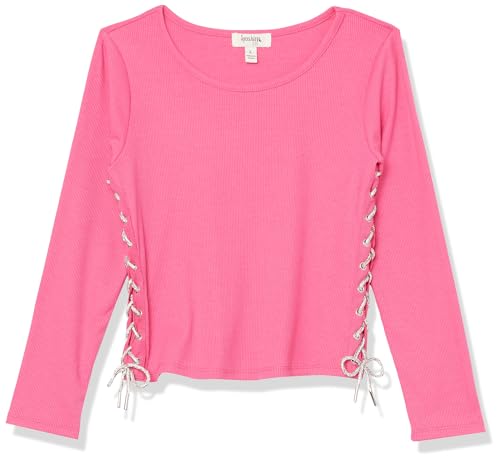 Image of Speechless Girls' Rib Knit Long Sleeve Side Drawstring