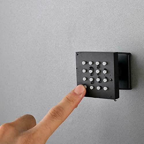 Robinet de douche thermostatique noir avec buse et LED plafond