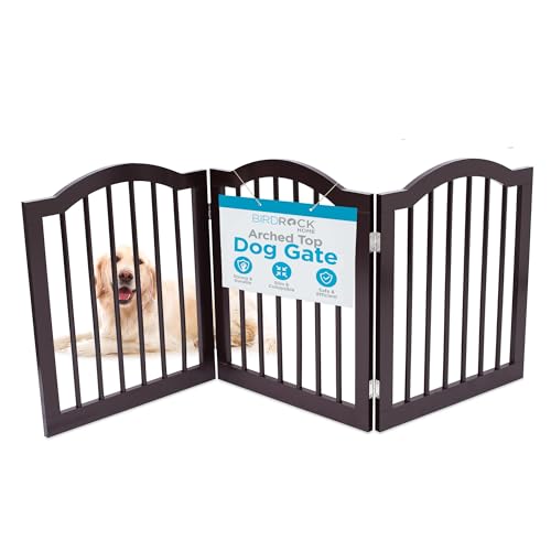 INTERNET'S BEST Arched Top Dog Gate | 3 Panel, 24