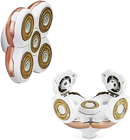 AHUADA Women's Electric Shaver Replacement Heads : 5 Legs Hair Removal Razor Replacement Heads 4D Floating Heads Replacement Blades for Women