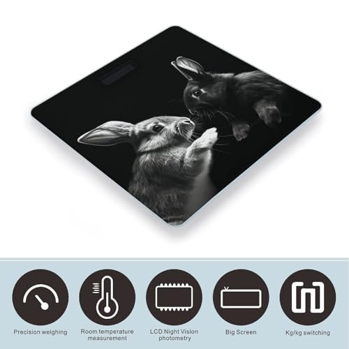 Báscula Digital de Baño con Vidrio Templado y Pantalla LCD miniatura 3