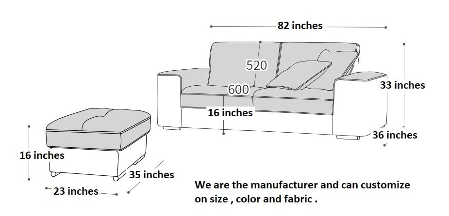 Image of Fabrique ASOS 3 Seater with Puffy Moden Design Leatherette Light Purple Sofa Sturdy Design with a Lightweight Frame & Stainless Steel Legs | Furniture for Home Office & Living Room
