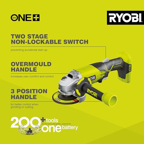 Ryobi R18AG-0 18V ONE+ Angle Grinder (Battery & Charger Excluded) - Image 4