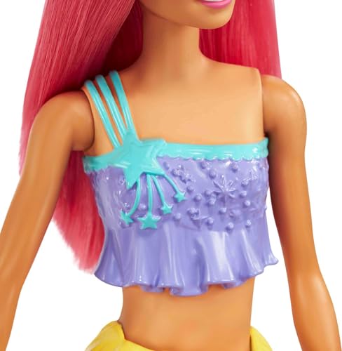 Barbie GGC09 - Dreamtopia Meerjungfrau-Puppe mit pinken Haaren, Spielzeug Geschenk für Kinder im Alter von 3 bis 7 Jahren – Ansicht 3