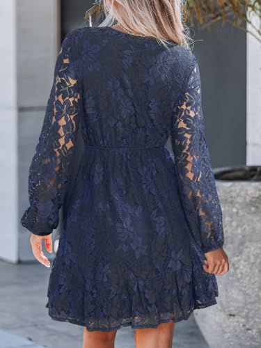 Robe à manches longues dissimulant les bras avec chic floral - 2