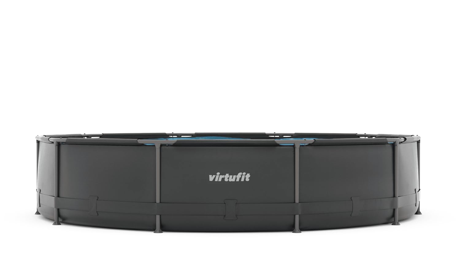 VirtuFit Piscine ronde avec cadre pour piscine, 366 cm, facile à monter, pompe à filtre et cartouche, installation rapide