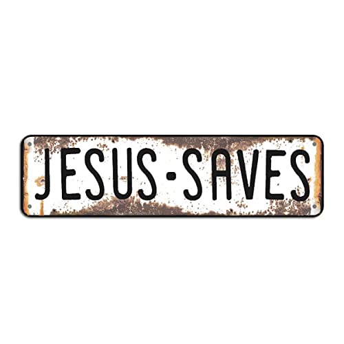 Jesús salva cueva housem pared decoración signos citas personalizados Metal estaño signos 16 * 4 pulgadas
