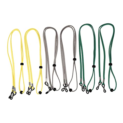Mikikit 6pcs Glasses String Adjustable Eyewear Glasses Lanyard Lightweight Comfortable Anti-lost Mask Lanyard for Ages