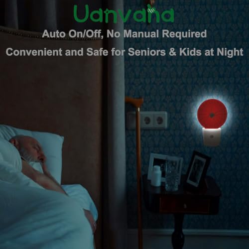 Image of Red Spider Web Night Lights Plug into Wall Hero Theme Spider Night Light Lamp Auto on /Off for Son Boys Men Boyfriends Halloween Birthday Father's Day Gift