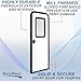 RecPro RV Rounded Entry Door with Screen & Lock | Tempered Glass | Rubber Seals (26