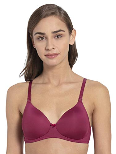 Image of Jockey 1819 Women's Wirefree Padded Microfiber Nylon Elastane Stretch Full Coverage Multiway Styling T-Shirt Bra with Magic Under Cup