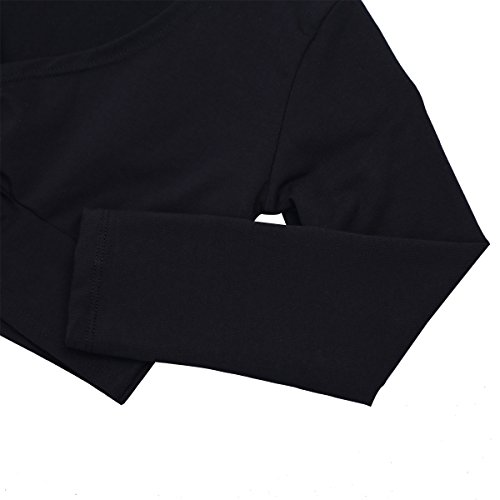 Hansber Kids Girls Ballte Dance Shirt Cardigan Classics Twist Knot Long Sleeve Cotton Wrap Top4