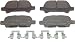 Wagner ThermoQuiet QC828 Ceramic Disc Pad Set With Installation Hardware, Rear