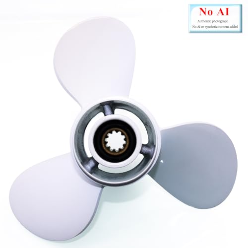 Image of CAPTAIN 9 7 /8X14-F OEM Grade Aluminum Boat Propeller fit Yamaha F25 /20HP /25hp /30hp Outboard Motos, 10 Spline Tooth, Rh