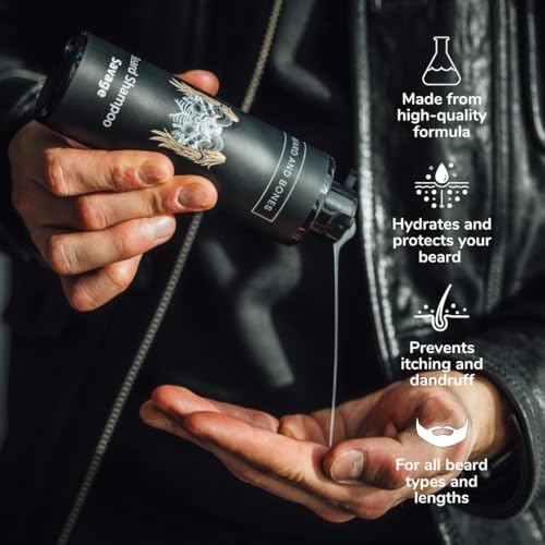Beard and Bones - 200ml Beard Shampoo for Men - Deep Cleansing Beard Wash | Reduces Beard Itch | Vegan, Cruelty Free, Natural Beard Moisturiser & Conditioner | Choice of 2 scents - Image 5