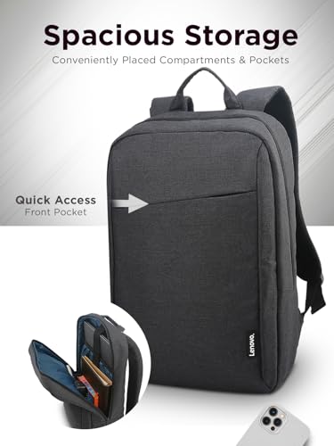 Lenovo 15.6" Casual Backpack B210, Durable and Water- Repellent Fabric, School & Office Use, Padded Laptop Compartment, Adjustable Shoulder Straps,1 Year Warranty, Black view 2