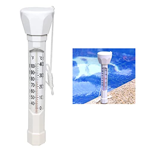 Floating Buoy Pool Thermometer with Jumbo Easy to Read Temperature Display Cord