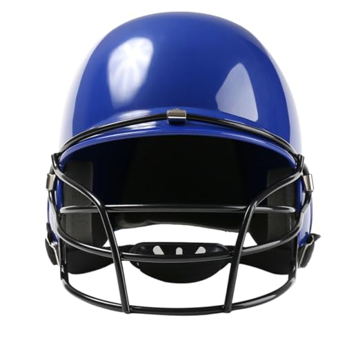 Casque de baseball d'impact avec protection faciale intégrée en ABS noir
