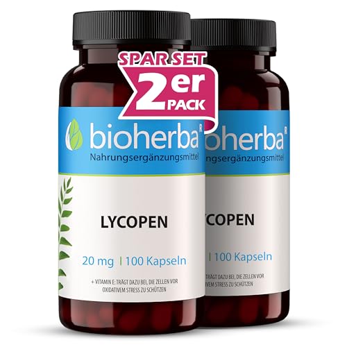 Lycopin Kapseln 200 Stück mit 20mg Lycopin und Vitamin E aus Tomatenextrakt von BIOHERBA PZN 19642793