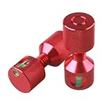 NINMORTH 2-Loch-Flansch-Ausrichtungsstift mit eingebauter Wasserwaage, 3,8 cm Aluminium, 1/2 Zoll, 35,6 cm, 68 kg Flansche, eloxiertes schwarzes Oxid-Finish, 2 Stück