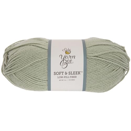 Image of Hobby Lobby Yarn Bee Soft & Sleek Yarn, 302 Sage, Set of 2 | 4 Medium Weight, 100% Low Pill Acrylic, 232 Yards Per Skein