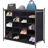 STORAGE MANIAC Stackable Shoe Cubby Organizer, Free Standing Shoe Cube Rack for Entryway, Bedroom, Apartment, Closet