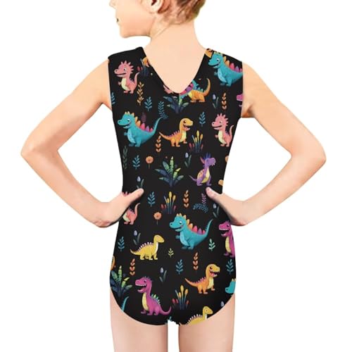 Image of Fashion Print One-Piece Swimsuits for Girls,Soft Stretchy One Piece Bathing Suit Quick Dry Beach Swimwear 5-14 Years